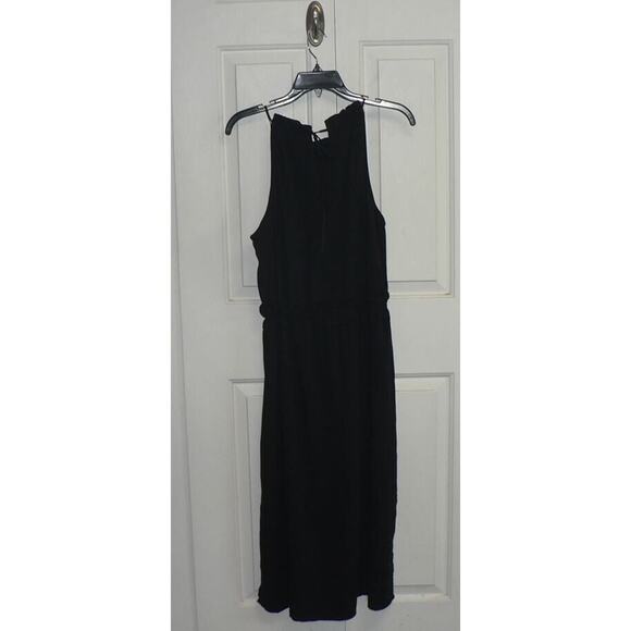 Splendid Women's Sleeveless Halter Neck Side Slit Maxi Dress in Black Large $128 - Picture 3 of 3